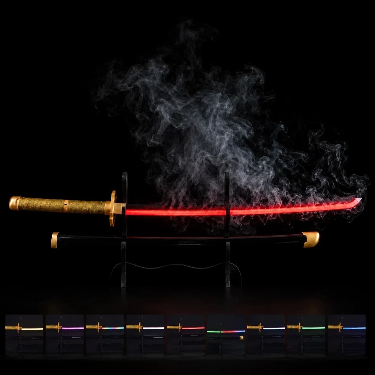 Yoriichi Smoke RGB Katana Demon Slayer