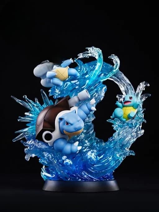 Pokémon Blastoise Evolution Statue – Squirtle Wartortle Blastoise Water-Type Collectible Figure