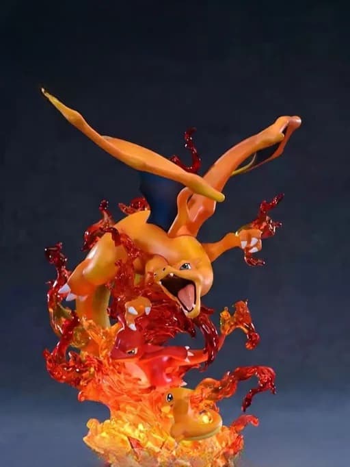 Pokémon Charmander Evolution Statue – Charmander Charmeleon Charizard Fire-Type Collectible Figure